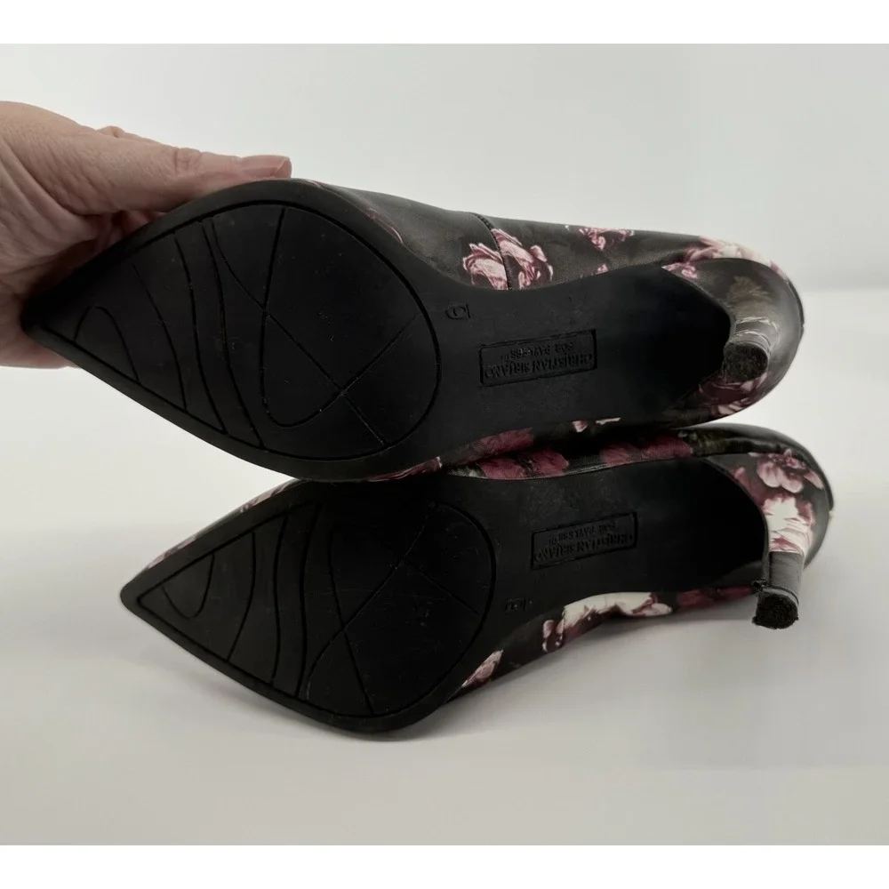Christian Siriano Floral Heels Womens 6 Stiletto 4